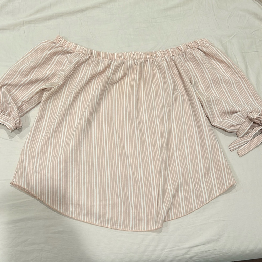 Pastel Pink Off the Shoulder Blouse